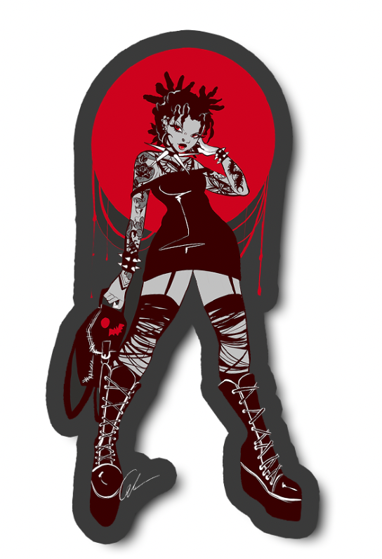 Goth Girls Sticker Set